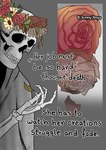 5_fingers bone bone_hand death decaying dialogue duo fingers flower flower_crown hood hood_down internal_dialogue male plant rose_(flower) skeleton skull skull_head text jenny_jinya loving_reaper death_(personification) animated_skeleton humanoid undead english_text