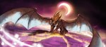 blue_eyes brown_body claws earthquake female heart_symbol horn looking_at_viewer moon night solo spread_wings star striped_body stripes tail wings yellow_claws yellow_horn hagalazka european_mythology mythology dragon mythological_creature mythological_scalie scalie western_dragon hi_res