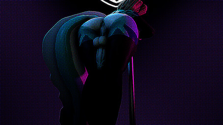 anthro anus armwear balls big_butt big_tail blonde_hair blue_body bottomless butt clothed clothing costume dancing femboy footwear genital_focus genitals hair male penis penis_between_thighs pole pole_dancing solo strip_club stripper stripper_pole tail thick_thighs fridger humanoid lizard reptile scalie snake 16:9 3d_(artwork) digital_media_(artwork) hi_res source_filmmaker_(artwork) widescreen