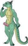 2_penises animal_genitalia animal_penis anthro digitigrade genitals hemipenes male multi_genitalia multi_penis muscular muscular_anthro muscular_male penis reptilian_penis scales solo ventral_scales feralcatalyst microsoft the_elder_scrolls fan_character argonian kobold scalie hi_res