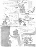 2018 absurd_res aircraft anthro canid canine canis clothing comic coyote coywolf detailed_background dialogue disney english_text female fox greyscale helicopter hi_res hybrid judy_hopps lagomorph leporid male mammal monochrome nick_wilde pvtscott rabbit red_fox speech_bubble text true_fox vehicle wolf zootopia