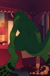 anal_beads anal_wink anthro anus balls barefoot bed bedroom_eyes big_butt black_horn black_pawpads butt clothing countershade_butt countershade_torso countershading curling_toes curtains dark_body detailed_anus detailed_background dildo feet fur furniture gaping gaping_anus genitals green_body green_fur holding_butt horn inside lamp looking_back lube lube_bottle lube_on_dildo male narrowed_eyes on_bed pawpads pink_anus presenting presenting_anus presenting_hindquarters raised_tail reverse_countershading seductive sex_toy shaded_background smug solo spread_anus spread_butt spread_toes spreading tail toes underwear yellow_eyes xirax sergal 2:3 2d_animation animated loop motion_tweening shaded short_playtime simple_shading