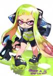 biped bottomwear clothing domino_mask electronics eyemask eyewear female footwear green_hair hair headphones hero_shot ink_tank_(splatoon) long_hair mask paint pink_eyes pseudo_hair shoes shorts simple_background solo spandex spandex_shorts splattershot tentacle_hair tentacles tight_bottomwear tight_clothing tight_shorts toy toy_gun water_gun ario nintendo splatoon super_soaker animal_humanoid cephalopod cephalopod_humanoid humanoid inkling marine marine_humanoid mollusk mollusk_humanoid 2015 dated digital_media_(artwork) digital_painting_(artwork) full-length_portrait portrait shaded