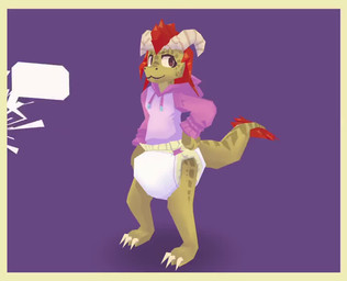 age_regression aged_down ambiguous_gender anthro bodily_noises clothing diaper fart feces footwear hoodie magic music pooping shoes skirtalls socks soiled_diaper soiling soiling_diaper solo spell stink_fumes toddler topwear unclean_diaper used_diaper using_diaper young goatedout mythology keerha dragon mythological_creature mythological_scalie scalie 3d_(artwork) 3d_animation animated background_music digital_media_(artwork) short_playtime sound video