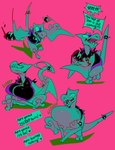 after_vore anthro belly big_belly black_clothing black_shirt black_topwear clothing digestion male overweight pink_background shirt simple_background solo text topwear vore 80sarchosaur nintendo pokemon aerodactyl fossil_pokemon generation_1_pokemon generation_5_pokemon pokemon_(species) zebstrika 2022 hi_res