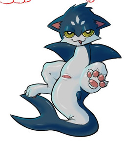 animal_genitalia armless cloaca exposing exposing_pussy female feral fin_arms genital_slit genitals horizontal_cloaca looking_at_viewer orifice pawpads paws shark_fin shark_tail solo mrmystery_guy yu-gi-oh! cat_shark_(yu-gi-oh) aquatic cat_shark domestic_cat duel_monster felid feline felis fish mammal shark
