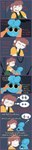 absurd_res blush carrying_another clothed clothing comic detailed_background dialogue duo english_text eye_contact female feral flirting flustered gloves goo_creature half-closed_eyes handwear hi_res human long_image looking_at_another male mammal narrowed_eyes seductive sewer shane_frost tall_image text