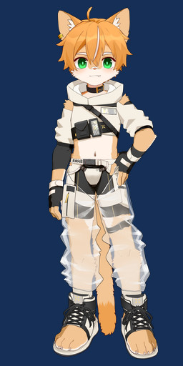 4_toes anthro bandage bandage_on_face bandage_on_nose belt biped black_clothing black_gloves black_handwear bottomwear buckle claws clothed clothed_anthro clothed_male clothing collar crop_top cropped_jacket cute_fangs dipstick_tail ear_piercing ear_ring fangs feet fingerless_gloves footwear fur futuristic_clothing gloves green_eyes hair hand_on_hip handwear hood inner_ear_fluff jacket jacket_vest looking_at_viewer male markings navel orange_body orange_fur orange_hair orange_tail pants paws piercing plantigrade protective_cup ring_piercing shirt shoes shorts simple_background sleeves solo straps straps_across_chest streetwear tail tail_markings tank_top techwear teeth text toe_claws toeless_footwear toeless_shoes toes topwear translucent translucent_bottomwear translucent_clothing translucent_pants transparent_background tuft utility_belt vest white_clothing white_crop_top white_hood white_jacket white_shirt white_sleeves white_tank_top white_topwear white_vest wrist_strap young young_anthro young_male misakatsuneko misakatsuneko_(character) domestic_cat felid feline felis mammal 2021 absurd_res alpha_channel chinese_text hi_res