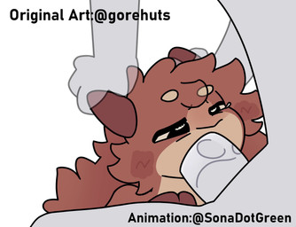 ambiguous_gender animation_edit anthro bodily_fluids brown_body brown_fur duo face_fucking fellatio fluffy fur genitals irrumatio male male/ambiguous oral penile penis penis_in_mouth saliva saliva_on_penis sex simple_background white_background ruedeath sonadotgreen third-party_edit rowan_(ruedeath) bovid caprine goat mammal 2d_animation animated frame_by_frame hi_res short_playtime sound video