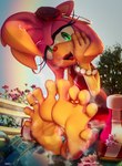 3d_(artwork) 5_toes 699mha absurd_res amy_rose anthro barefoot digit_ring digital_media_(artwork) eulipotyphlan feet female foot_fetish foot_focus fur hedgehog hi_res humanoid_feet jewelry looking_at_viewer mammal pink_body pink_fur plantigrade ring sega soles solo sonic_the_hedgehog_(series) toe_ring toes