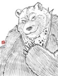 anthro male simple_background solo white_background kamui_shirow tekken kuma_(tekken) bear mammal 2019 hi_res