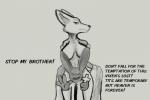 3:2 absurd_res big_breasts breasts canid canine duo english_text female fox hi_res lagomorph leporid male mammal nude rabbit raposa_sq sketch text