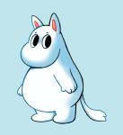 4_fingers ambiguous_gender anthro black_eyes fingers looking_aside nude simple_background solo standing white_background white_body happycrumble the_moomins moomintroll moomin 2019