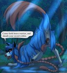 anatomically_correct anatomically_correct_genitalia animal_vulva butt canine_vulva female feral genitals looking_at_viewer looking_back nipples presenting presenting_hindquarters presenting_vulva raised_tail solo speech_bubble spread_legs spreading swollen_vulva tail teats text vulva backlash91 conditional_dnp nintendo pokemon anu canid canine canis domestic_dog generation_8_pokemon hero_of_many_battles_zacian legendary_pokemon mammal pokemon_(species) wolf zacian english_text hi_res