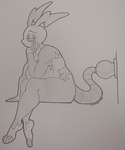 anthro big_breasts bored breasts circuit_markings eyebrows eyelashes eyeshadow female half-closed_eyes machine makeup markings narrowed_eyes sitting solo thick_thighs wolfythesinner girlfriend_bot_(sunibee) android robot 2023 hi_res traditional_media_(artwork)