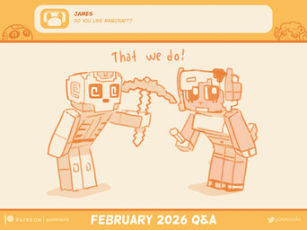accessory ambiguous_gender anthro big_breasts blush blush_stickers bone breasts curled_horn dialogue eyebrow_through_hair eyebrows eyelashes flower flower_in_hair hair hair_accessory half-closed_eyes holding_object holding_pickaxe holding_torch horn looking_at_viewer narrowed_eyes pickaxe_(minecraft) plant q&a skeleton text torch translucent translucent_hair gammainks microsoft minecraft mojang xbox_game_studios flor_(gammainks) gamma_(gammainks) animated_skeleton bovid caprine mammal sheep undead 2026 absurd_res artist_name digital_media_(artwork) english_text hi_res monochrome orange_monochrome