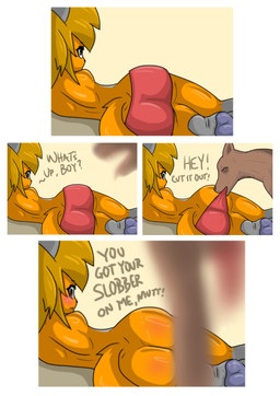 animal_genitalia anthro anthro_on_feral bestiality butt canine_genitalia clothing duo female feral genitals imminent_rape imminent_sex male male/female questionable_consent undressing angrycaboose cabby_(angrycaboose) canid canine fox mammal comic hi_res