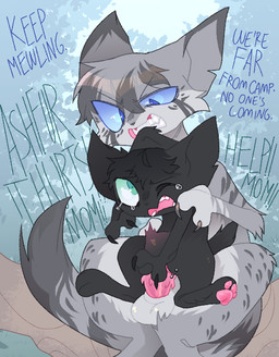 adult_on_young age_difference angry angry_sex bite black_body black_fur blue_eyes bodily_fluids calling_for_help crying duo female female_penetrated feral feral_on_feral feral_penetrated feral_penetrating feral_penetrating_feral forced fur green_eyes grey_body grey_fur male male/female male_penetrating male_penetrating_female older_male older_on_young pawpads penetration penile penile_penetration penis_in_vagina pink_pawpads rape scruff_bite sex tail tears teeth text vaginal vaginal_penetration young young_female young_feral young_penetrated younger_female younger_feral younger_penetrated sinnerpen warriors_(book_series) ashfur_(thunderclan) hollyleaf_(warriors) domestic_cat felid feline felis mammal english_text