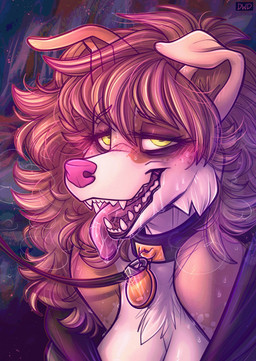 anthro bedroom_eyes bodily_fluids breasts cleavage clothed clothed_anthro clothed_female clothing collar drooling female female_anthro looking_at_viewer musk narrowed_eyes saliva seductive sharp_teeth solo sweat sweaty_breasts teeth dimwitdog dimmi_(dimwitdog) border_collie canid canine canis collie domestic_dog herding_dog mammal pastoral_dog sheepdog 2023 absurd_res colored hi_res