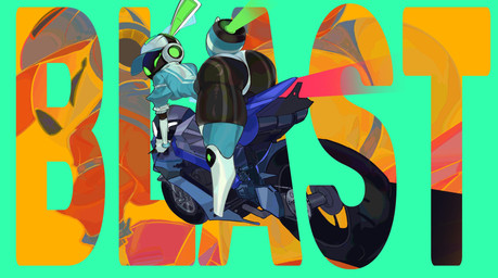 5_fingers anthro ass_up baseball_cap big_breasts big_butt black_body blue_motorcycle bottomwear bracelet breasts butt clothing featureless_feet feet female fingers glowing glowing_body green_background green_clothing green_eyes green_jacket green_topwear hat headgear headwear huge_butt jacket jewelry legwear looking_at_viewer motorcycle one_eye_closed panties rear_view riding_motorcycle robotic_ear robotic_leg robotic_tail simple_background solo striped_body stripes text thigh_highs tight_bottomwear tight_clothing tight_topwear topwear underwear vehicle white_clothing white_panties white_underwear wink winking_at_viewer maxneton project_turboblast tempo_(project_turboblast) animal_humanoid humanoid lagomorph leporid mammal rabbit robot_anthro 2025 absurd_res english_text hi_res