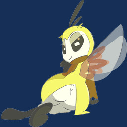 ambiguous_gender anthro butt grin looking_at_viewer presenting presenting_hindquarters simple_background smile solo transparent_background wings nintendo pokemon arthropod generation_7_pokemon insect pokemon_(species) ribombee alpha_channel digital_media_(artwork)