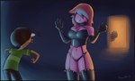 anthro being_watched blush clothing eyes_popping_out female group lingerie looking_at_another male midriff thingshappen deltarune undertale_(series) alphys kris_(deltarune) susie_(deltarune) human mammal reptile scalie hi_res