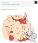 ambiguous_gender anthro blush breasts duo female non-mammal_breasts simple_background solo_focus user_avatar white_background dorian-bc nintendo pokemon tumblr becky_(dorian-bc) fan_character avian bird blaziken generation_3_pokemon pokemon_(species)