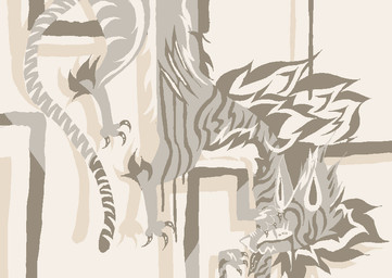 abstract_background ambiguous_gender brown_body brown_fur feral fur grey_body grey_fur multicolored_body multicolored_fur solo striped_body striped_fur stripes tan_stripes tongue tongue_out naircat felid mammal pantherine tiger 2017 digital_drawing_(artwork) digital_media_(artwork) microsoft_paint_(artwork) tan_theme