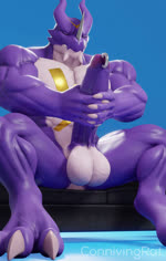 2_horns 3_toes 5_fingers anthro balls big_balls big_muscles big_penis bodily_fluids bouncing_balls claws clenched_teeth countershading cum cumshot ejaculation feet finger_claws fingers foreskin furniture genital_fluids genital_piercing genitals glans grey_claws grey_sclera horn huge_balls huge_penis humanoid_genitalia humanoid_penis looking_down male markings masturbation muscular muscular_anthro muscular_male nipples non-mammal_balls non-mammal_nipples nose_spike on_sofa orgasm penile penile_masturbation penis penis_piercing piercing prince_albert_piercing pupils purple_glans purple_horn purple_nipples purple_penis scales sofa solo teeth toe_claws toes two-handed_masturbation white_balls white_claws yellow_body yellow_eyes yellow_markings yellow_scales connivingrat bandai_namco digimon vector_(reaver966) digimon_(species) exveemon scalie 2022 3d_(artwork) 3d_animation animated digital_media_(artwork) hi_res high_framerate loop no_sound short_playtime webm