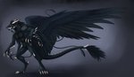 anthro fangs feathers featureless_crotch horn male multi_arm multi_limb solo spikes tail tail_feathers teeth wings kotya-ra mythology dragon hybrid mythological_creature mythological_scalie scalie absurd_res hi_res