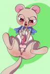 anthro anus balls blush bodily_fluids cum erection genital_fluids genitals male masturbation penile penile_masturbation penis semi-anthro simple_background solo unknown_artist pretty_cure tarte domestic_ferret mammal mustelid musteline true_musteline weasel letterbox