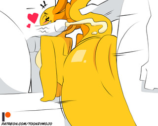 ambiguous_penetration anthro bodily_fluids cum cumshot ejaculation faceless_character female genital_fluids genitals group humanoid_genitalia humanoid_penis male male/female mostly_offscreen_character penetration penis penis_on_face tail tail_grab trio yellow_body yellow_skin toonzymojo anon joy_(toonzymojo) amphibian aquatic axolotl mole_salamander salamander 5:4 hi_res