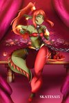 alcohol anthro apple bandeau beverage bracelet breasts chain chain_leash clothing collar cosplay dancing ear_piercing female food fruit hair jewelry leash midriff non-mammal_breasts piercing plant slave small_breasts solo tail topwear wine skatesai5 mythology shantae_(series) twin_dragons_(webcomic) wayforward kaya_(twin_dragons) shantae dragon mythological_creature mythological_scalie scalie hi_res