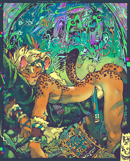 accessory adolescent anthro asian_clothing biped bodily_fluids bottomwear bulge butt clothed clothing cute_fangs dagger detailed_bulge drooling east_asian_clothing fangs femboy fundoshi fur hair japanese_clothing jewelry kemono loincloth male male_anthro melee_weapon nature necklace orange_body orange_fur saliva skimpy sleeping slim slim_anthro slim_male small_waist solo tail teeth thin_thighs tongue underwear weapon young young_anthro young_male moonshen felid leopard mammal pantherine hi_res