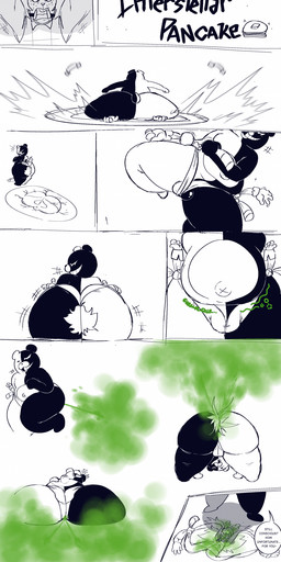 anthro antlers balls belly big_butt biped bound butt butt_focus butt_slam clothing_transformation confusion cruelty cuff_(restraint) dialogue dirty_talk dominant dominant_male duo elastic_body fart fart_cloud fart_fetish female flattened food gag gagged genitals green_fart_cloud hair horn huge_butt impact impact_lines long_hair male male/female moon navel outie_navel pancake restrained restrained_arms restrained_legs restraining_table restraints rocket rumbling_stomach smile spacecraft speech_bubble text transformation vehicle ti-ling danganronpa deltarune spike_chunsoft undertale_(series) monokuma noelle_holiday animate_inanimate bear deer living_clothing mammal new_world_deer reindeer absurd_res comic digital_media_(artwork) english_text hi_res sequence