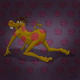 3_toes 4_fingers abstract_background anthro arched_back ass_up bent_legs big_butt biped black_eyes blush body_blush brown_hair buckteeth butt butt_pose cap'n_crunch_(cereal) constricted_pupils crouching curled_tail feet fingers foot_blush glistening glistening_body glistening_butt glistening_feet glistening_skin googly_eyes hair handstand huge_butt humanoid_feet humanoid_hands humanoid_heel knee_blush kneeling looking_at_viewer looking_back looking_back_at_viewer male markings mascot monobutt nude open_mouth pear-shaped_figure pink_spots plantigrade polka_dots pose pupils raised_tail rear_view shadow skin_folds slightly_chubby slightly_chubby_anthro slightly_chubby_male small_pupils smile smiling_at_viewer soles solo spots spotted_body spotted_butt spotted_skin swirly_tail tail teeth toes toony what where_is_your_god_now white_sclera wide_hips yellow_body yellow_skin stevethedragon cap'n_crunch_(copyright) quaker_oats crunchberry_beast humanoid monster 1:1 2019 colored dated detailed digital_drawing_(artwork) digital_media_(artwork) hi_res pinup shaded signature