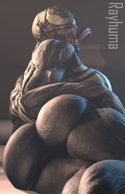 big_butt black_body breasts bubble_butt butt female long_tongue not_furry nude open_mouth sharp_teeth solo teeth tongue tongue_out wide_hips rayhuma marvel she-venom venom_(marvel) humanoid symbiote 2020 3d_(artwork) digital_media_(artwork) source_filmmaker_(artwork) watermark