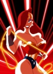 armor bracers breasts cleavage clothed clothing crown ear_piercing female girdle headgear human_only jewelry lasso not_furry parody piercing solo superhero tiara jimsam-x dc_comics disney who_framed_roger_rabbit jessica_rabbit wonder_woman human mammal crossover grandfathered_content