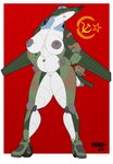 aircraft airplane anthro belly big_breasts breasts camo engine female hands_on_hips jet machine mig-27 navel simple_background slightly_chubby solo soviet_flag tail vehicle wings havoc63 aircraft_humanoid living_aircraft living_machine living_vehicle flat_colors hi_res