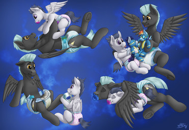 ageplay blush bodily_fluids clothing diaper diaper_change diaper_fetish duo embarrassed feral genital_fluids infantilism male pacifier playing plushie roleplay sleeping unclean_diaper urine used_diaper wet_diaper wetting wings young young_feral wittleskaj friendship_is_magic hasbro my_little_pony mythology rumble_(mlp) thunderlane_(mlp) wonderbolts_(mlp) equid equine horse mammal mythological_creature mythological_equine pegasus pony absurd_res hi_res sibling_(lore)