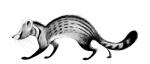 ambiguous_gender feral nude side_view simple_background solo spots whiskers white_background skia african_civet civet mammal viverrid 2014 7:3 greyscale monochrome traditional_media_(artwork)