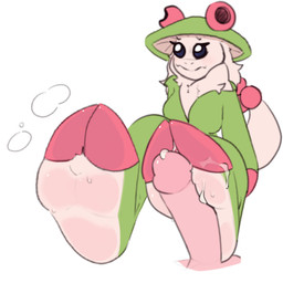 anthro bodily_fluids cum duo erection feet female fluffy foot_fetish foot_play footjob genital_fluids hoofjob hooves male male/female neck_tuft orgasm sex steamy_feet sweat sweaty_feet tuft clusterful nintendo pokemon bovid breloom caprine generation_3_pokemon goat mammal pokemon_(species) absurd_res hi_res