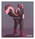 anthro belly butt male nude presenting presenting_hindquarters skunk_tail slightly_chubby slightly_chubby_anthro slightly_chubby_male solo tail thick_tail saintbullart mammal mephitid skunk hi_res