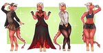 anthro biped bottomwear clothed clothing dress exercise_clothing femboy horn male office_clothing red_body red_scales scales skirt solo spikes trinitynight european_mythology mythology ember_(xjax1) dragon mythological_creature mythological_scalie scalie western_dragon absurd_res hi_res