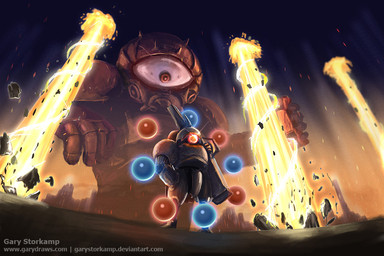 1_eye ambiguous_gender car detailed_background duo fire gun laser machine not_furry outside ranged_weapon text toony vehicle weapon garystorkamp contra konami browny cyclops robot 3:2 detailed url