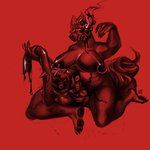 anthro big_nipples bone female gore guts nipple_piercing nipples nude organs overweight overweight_anthro overweight_female piercing skull solo teeth aubrgin_(artist) maria_(wffl) canid canine canis domestic_dog mammal 1:1 absurd_res hi_res