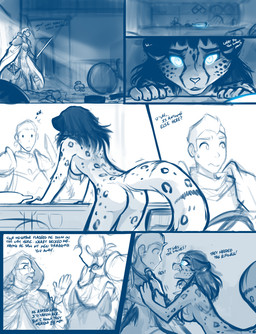 anthro armor begging blue_glow blush breasts butt chest_tuft cloak clothed clothed_human clothed_male clothing dialogue ears_up eye_contact eyewear female fur glasses group inside looking_at_another looking_at_viewer male markings melee_weapon nude nude_anthro nude_female open_mouth outside potion potion_bottle spots spotted_body spotted_fur staring_at_chest sword tail tavern text trio tuft weapon conditional_dnp tom_fischbach twokinds adira_riftwall keiren_(twokinds) warren_(twokinds) equid equine felid feline horse human keidran mammal pantherine snow_leopard 2025 blue_and_white comic english_text monochrome sketch