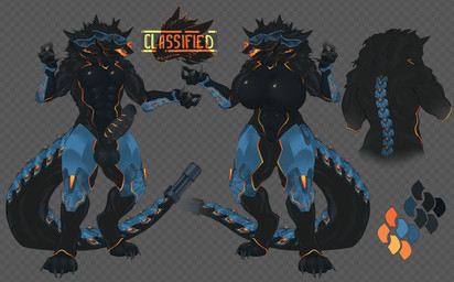 3_heads anthro armor big_breasts big_penis black_body blue_armor breasts carbon_fiber claws cybernetics digitigrade duo erection exoskeleton eyewear featureless_breasts female fur genitals glasses glistening glistening_body goo_tongue huge_breasts jagged_mouth jagged_teeth long_tail long_tongue machine male mecha multi_head muscular muscular_anthro muscular_male neon_lights nude open_mouth pecs pecs_with_breasts penis plate_armor rear_view standing tail teeth thick_thighs tongue tongue_out weapon wearing_glasses nmor_who ward_(mem) canid canine canis mammal wolf absurd_res colored detailed digital_drawing_(artwork) digital_media_(artwork) hi_res model_sheet