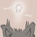 1:1 ambiguous_gender anthro canid canine_ears ceiling_lamp english_text first_person_view fur grey_body grey_fur hi_res lamp mammal motion_blur passing_out sesame_(artist) solo text young young_anthro