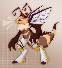 2_antennae 2_fingers ambiguous_gender antennae_(anatomy) anthro black_sclera blush blush_stickers cheek_tuft claws cybernetic_eye cybernetic_leg cybernetic_limb cybernetics digitigrade emanata facial_tuft finger_claws fingers horn machine markings multicolored_body multicolored_horn multicolored_tail neck_tuft pink_cheeks pose prosthetic prosthetic_leg prosthetic_limb solo stinger stinger_tail striped_body striped_horn striped_markings striped_tail stripes tail tail_markings tuft two_tone_horn white_eyes wings yellow_body yellow_tail hornedpup mythology vtuber i.v._(ivycomb) arthropod bee dragon hybrid hymenopteran insect mythological_creature mythological_scalie scalie 2021 full-length_portrait hi_res portrait nonbinary_(lore)